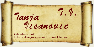 Tanja Višanović vizit kartica